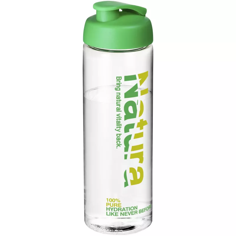 Bidon H2O Vibe o pojemności 850 ml z otwieranym wieczkiem - Przezroczysty-Zielony (21009406)