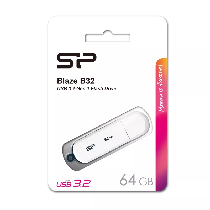 PENDRIVE B32, 16GB 3.2 SILICON POWER - biały (EG829006 64GB)
