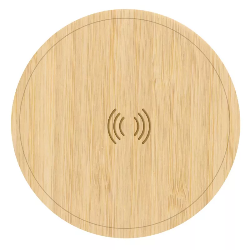 Bambusowa ładowarka bezprzewodowa 10W - drewno (V0097-17)