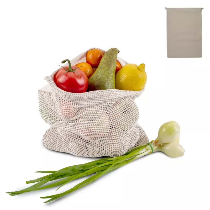 Bawełniana torba wielokrotnego użytku na żywność OEKO-TEX® 30x40cm - ecru (LT95208-N0054)