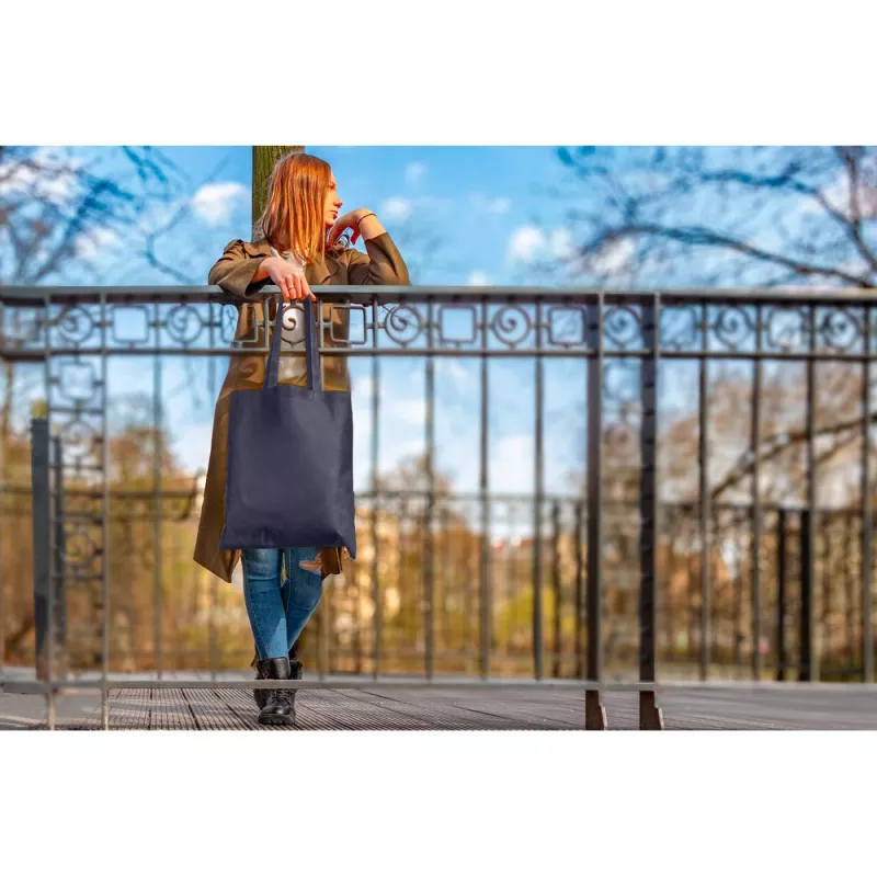 Torba RPET na zakupy Rokia 75 g/m² 38x42cm - granatowy (VA128-04)