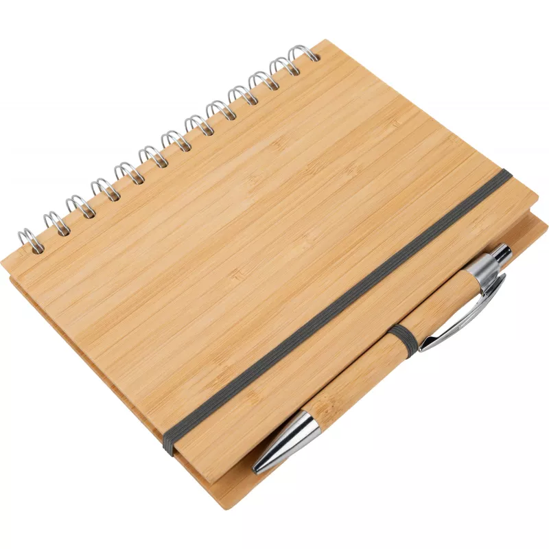 Notatnik A5 w linie z papieru z recyklingu FRANCESCA - brązowy (2890901)