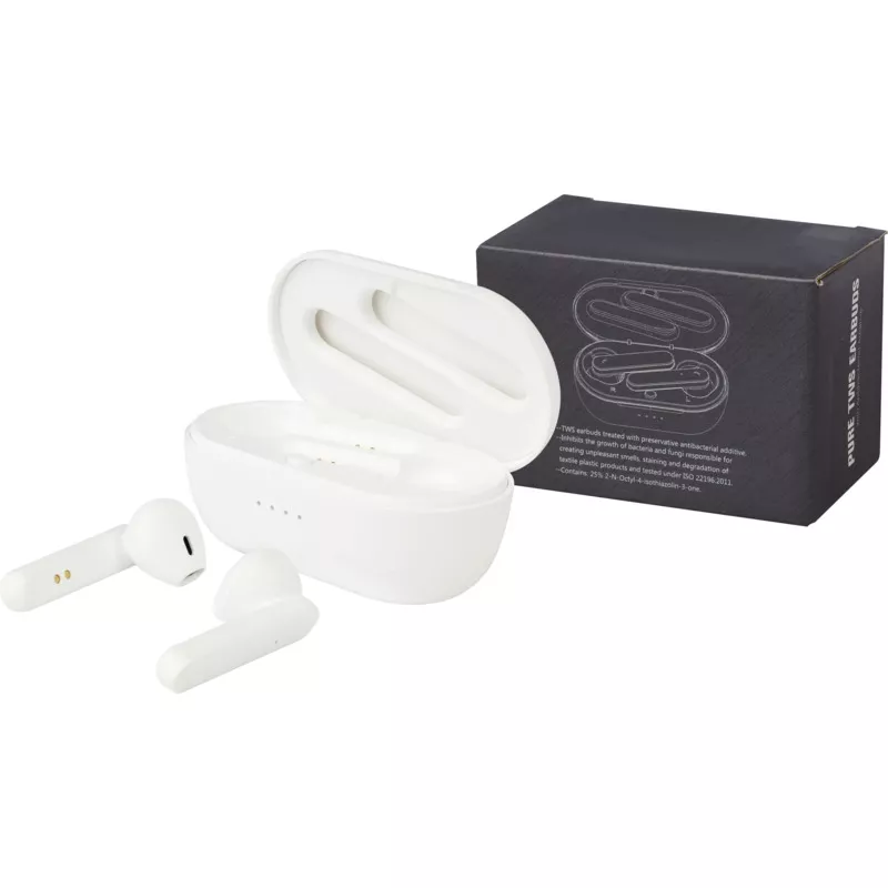 Słuchawki douszne Pure TWS z dodatkiem antybakteryjnym - Biały (12430001)