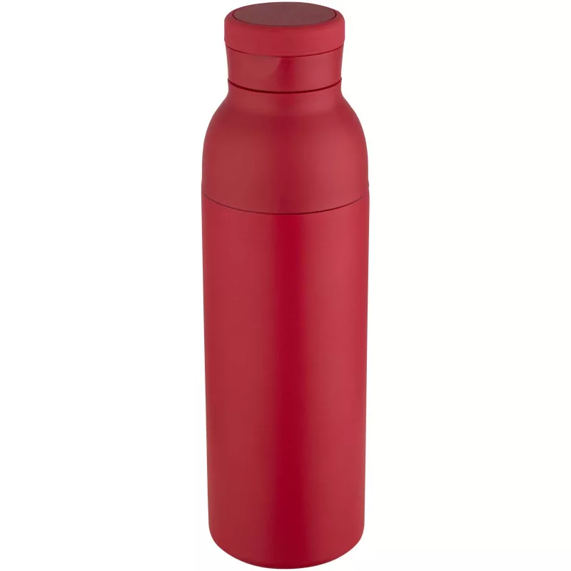 Illuminate butelka termiczna o pojemności 650 ml z podwójnymi ściankami, wykonana ze stali nierdzewnej z recyklingu z certyfikatem RCS. - Czerwony (10083821)