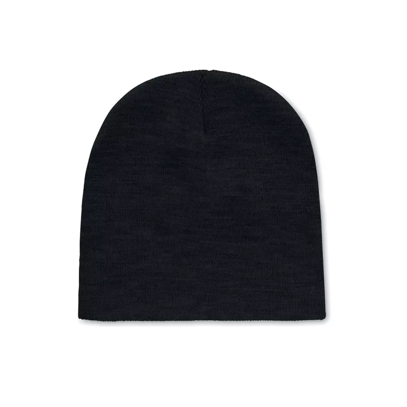 Czapka zimowa unisex z dzianiny RPET MARCO RPET - Czarny (MO9964-03)