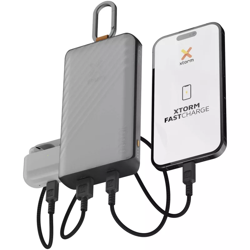 Xtorm XG2S101 Go2 powerbank solarny o pojemności 10.000 mAh i mocy 15 W ze światłem  - Ciemnografitowy (12447984)