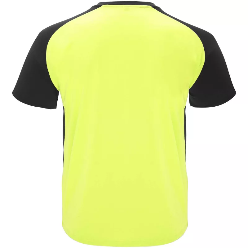 Bugatti sportowa koszulka unisex z krótkim rękawem - Czarny-Fluor Yellow (R6399-BLACK-FLYELLOW)