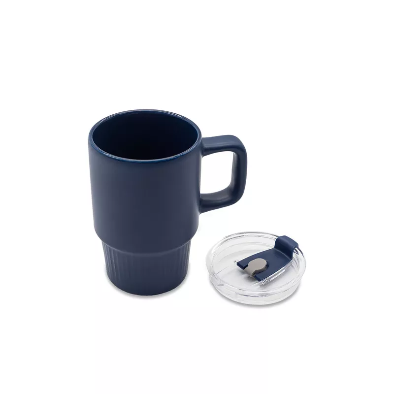 Kubek ceramiczny Azzurro 440 ml - granatowy (R85323.42)