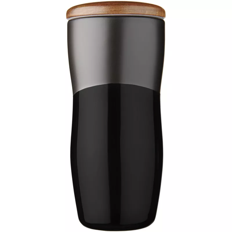 Dwuwarstwowy kubek ceramiczny Reno o pojemności 370 ml - Czarny (10059200)