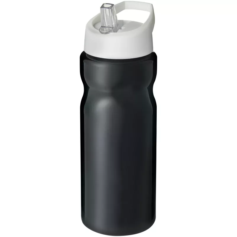 Bidon H2O Base® o pojemności 650 ml z wieczkiem z słomką - Biały-Czarny (21004908)