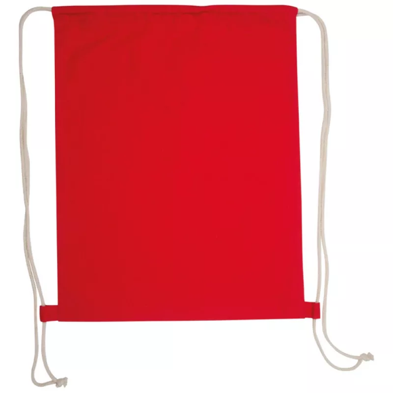 Worek na sznurkach, bawełniany 140g/m², 40 x 52 cm - czerwony (6129805)