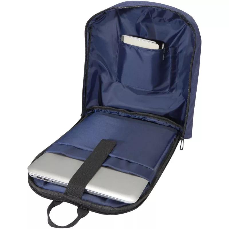 Luma plecak na laptopa z ekranem o przekątnej 15 cali z płótna z recyklingu z certyfikatem GRS o pojemności 10 l - Granatowy (13011055)