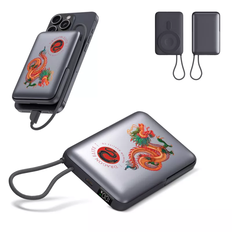 Powerbank Nova Wireless kompatybilny z MagSafe i Apple Watch 10000 mAh - ciemnoszary (LT95517-N0060)