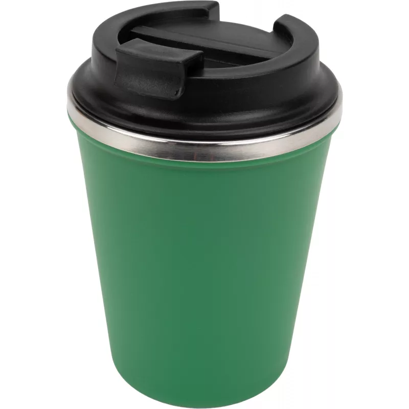 Kubek termiczny 350 ml z powłoką z recyklingu METODY - zielony (8496209)