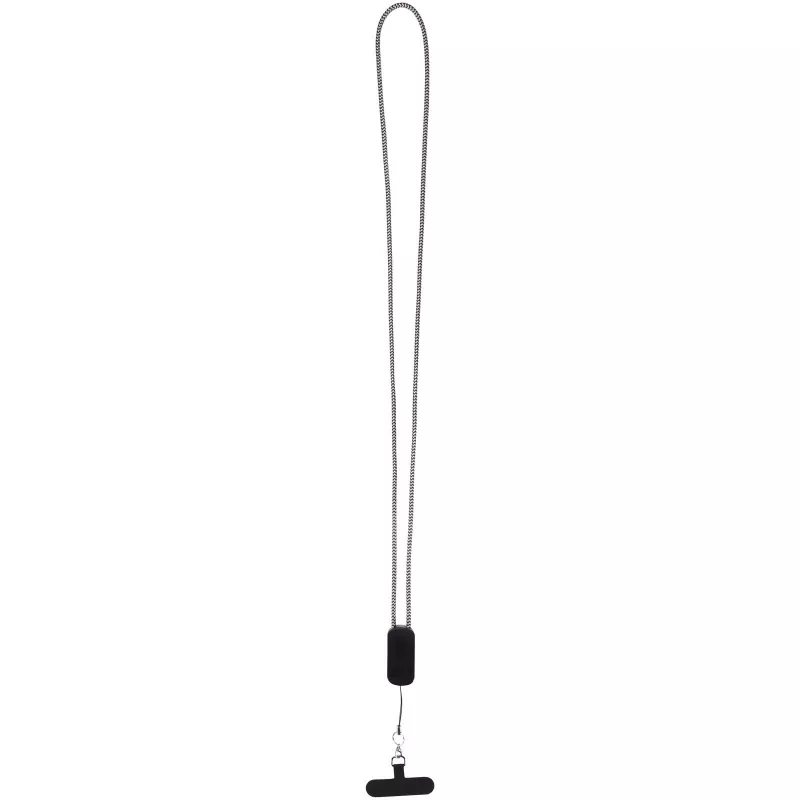 Anser smycz do smartfona z tworzyw sztucznych pochodzących z recyklingu z wbudowanym kablem 5 w 1 obsługującym moc 27 W - Czarny (12449490)