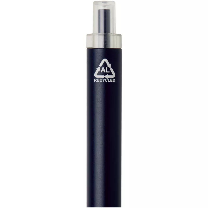 Długopis Spectrum wykonany z recyklingowanego aluminium (niebieski tusz) - Granatowy (10740455)