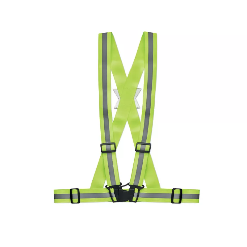 Pas odblaskowy regulowany 360° ALLVISIBLE - Fluorescencyjny Zielony (MO6445-68)