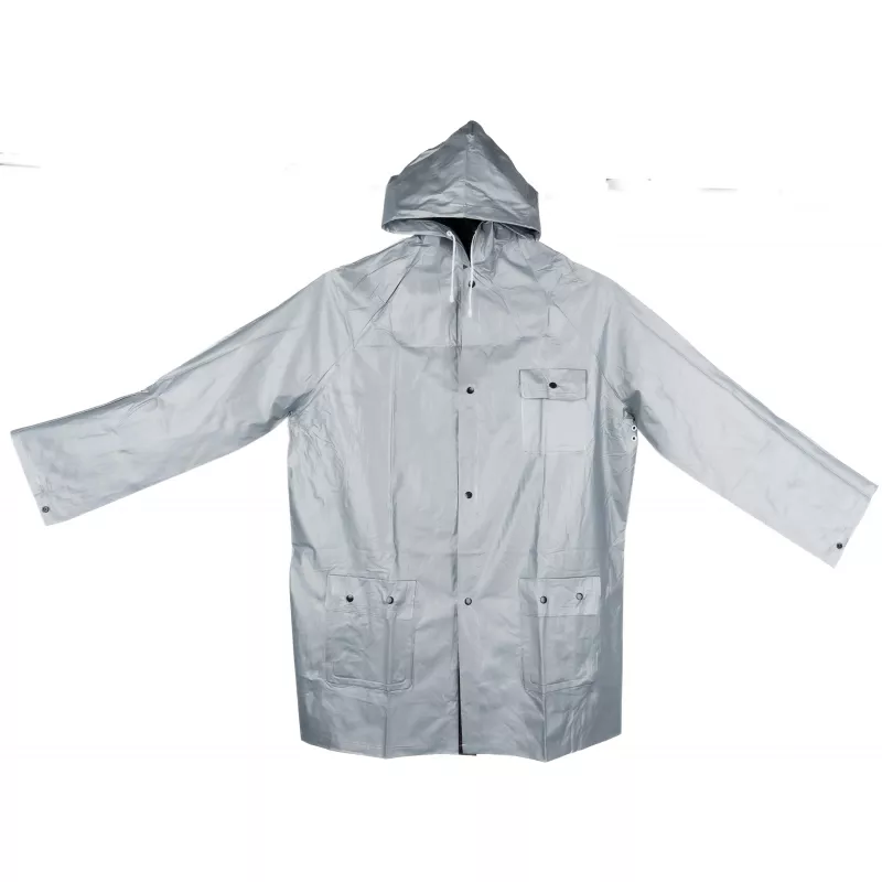 Płaszcz przeciwdeszczowy dwustronny NANTERRE - srebrno-czarny (920537)