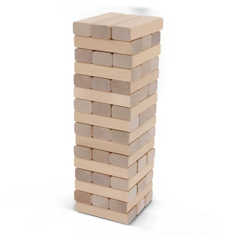 Drewniana gra w układanie wieży - drewniany (LT90776-N0093)