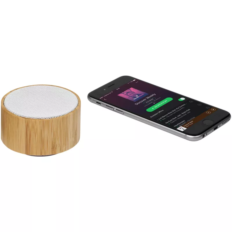 Bambusowy głośnik Cosmos z funkcją Bluetooth® - Biały-Drewno (12410001)