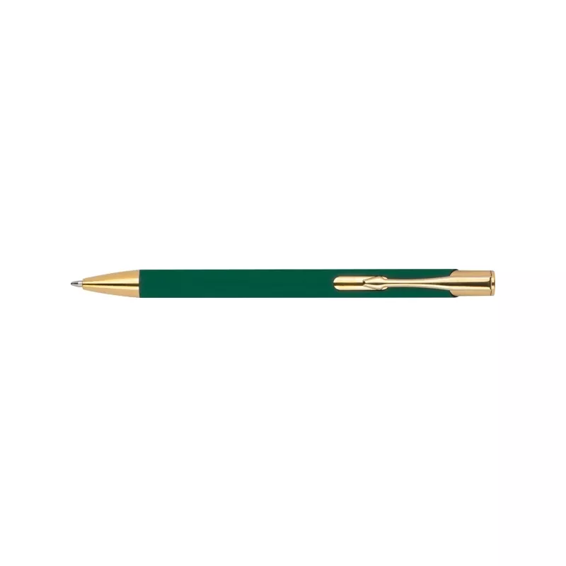 Długopis metalowy GLENDALE ze złotymi elementami - ciemnozielony (365599)