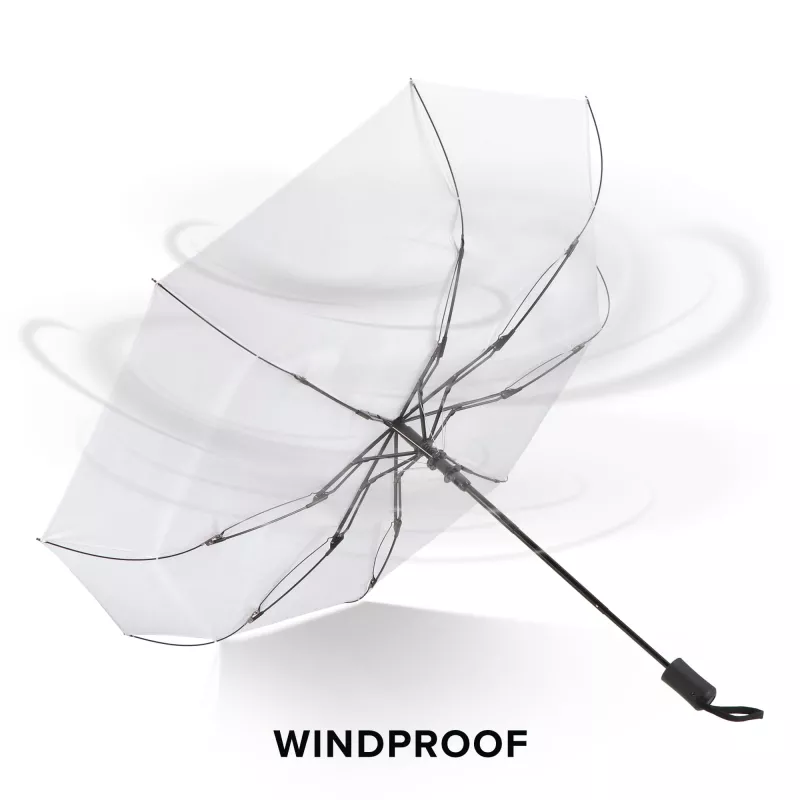 Daintree 190T Pongee 21.5" Składany parasol automatyczny, wiatroodporny - biały (LT97116-N0001)
