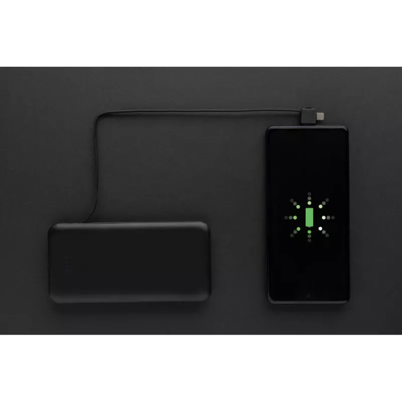 Power bank 10000 mAh Lockhart, zintegrowane kable - black (P322.431)