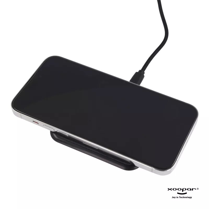 2259 | Xoopar Iné Wireless Fast Charger - Recycled Leather 15W - czarny (LT41506-N0002)