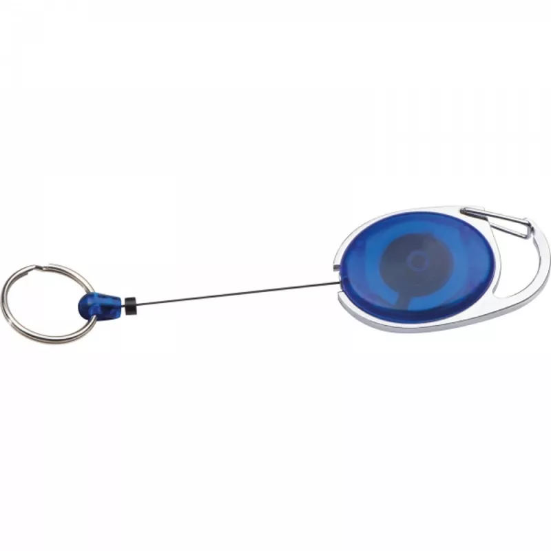 Brelok z karabińczykiem i zwijaną linką DIANA - niebieski (9117104)