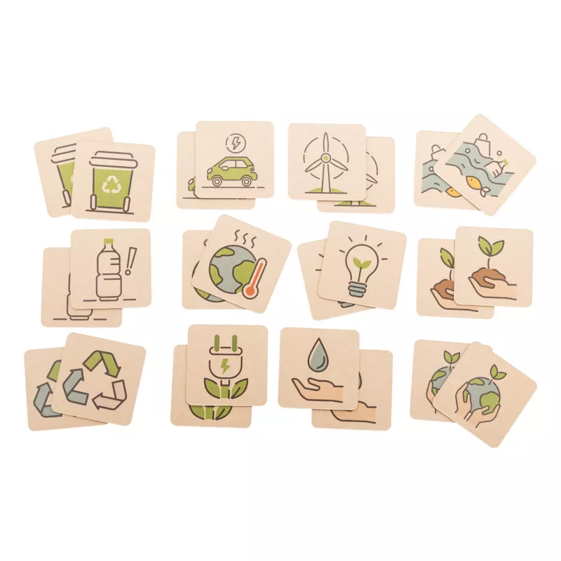 Minimor Eco personalizowana gra memory - naturalny-a (AP716861-C)