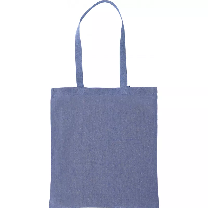 Torba bawełniana z recyklingu z długimi uszami 140 g/m2 LAMBERTO - niebieski (6235804)