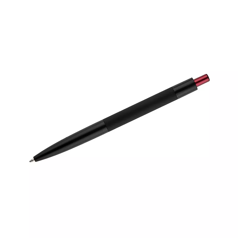 Długopis metalowy z powłoką soft touch i lustrzanym grawerem PAUL - czerwony (19746-04)