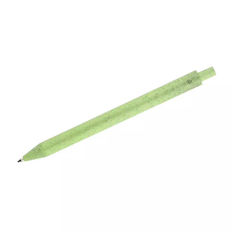 Długopis ze słomy pszennej REVI - zielony jasny (19652-13)