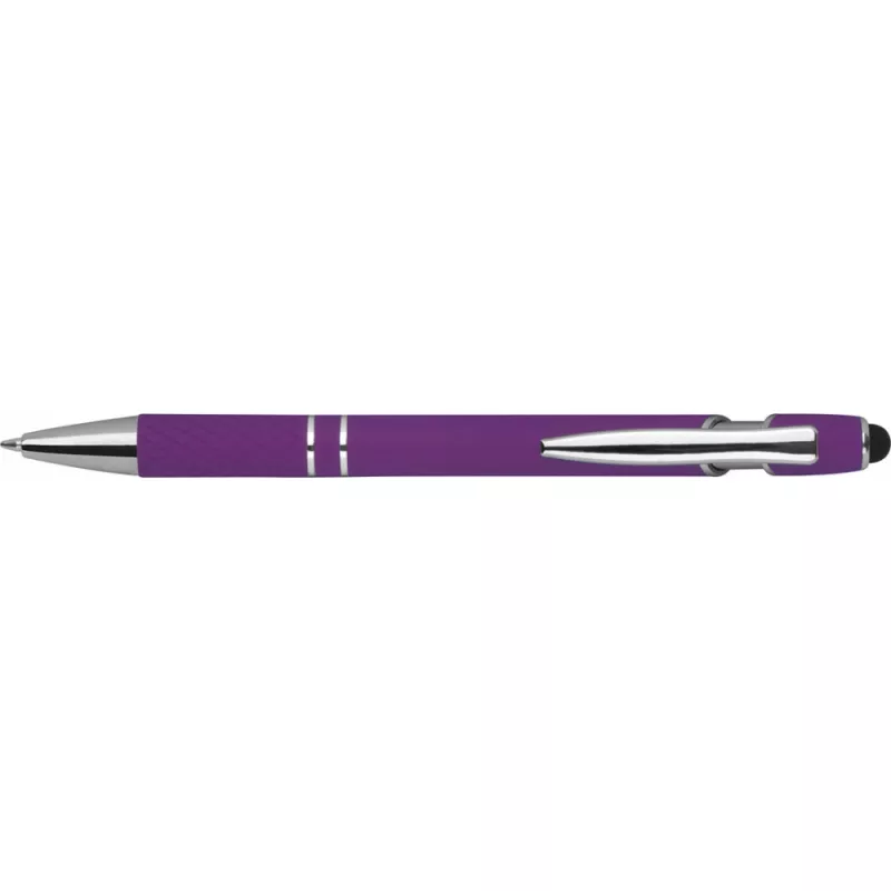 Długopis plastikowy touch pen - fioletowy (1368912)