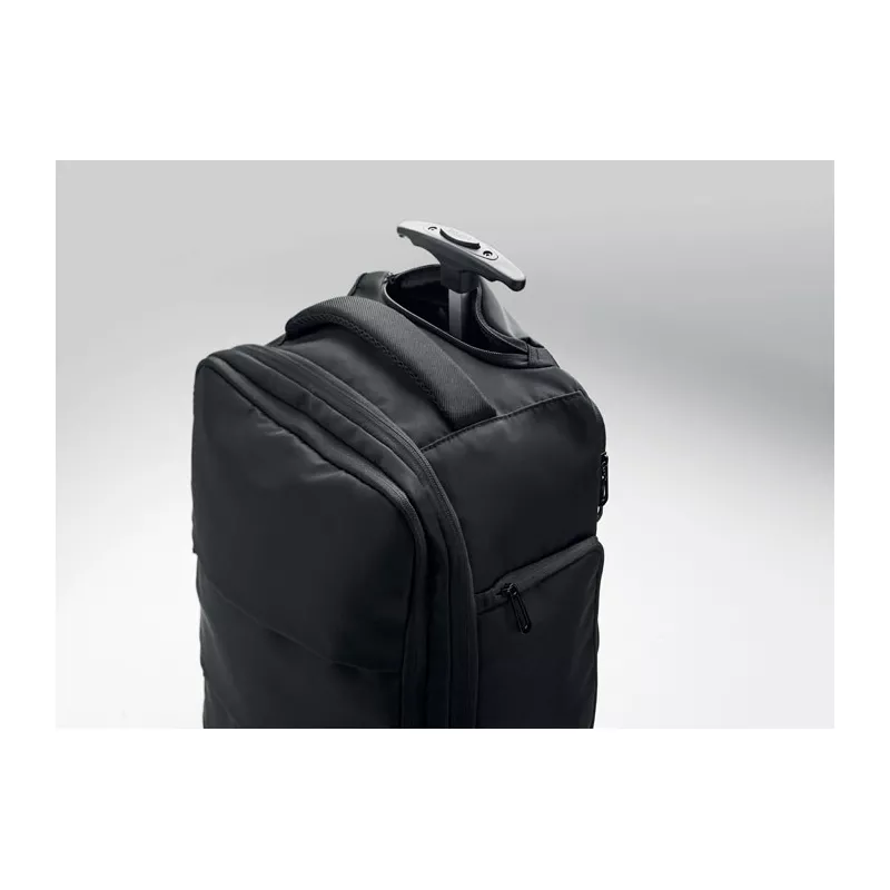 Plecak na kółkach na laptop 15" z RPET MAGNATE - Czarny (MO2985-03)