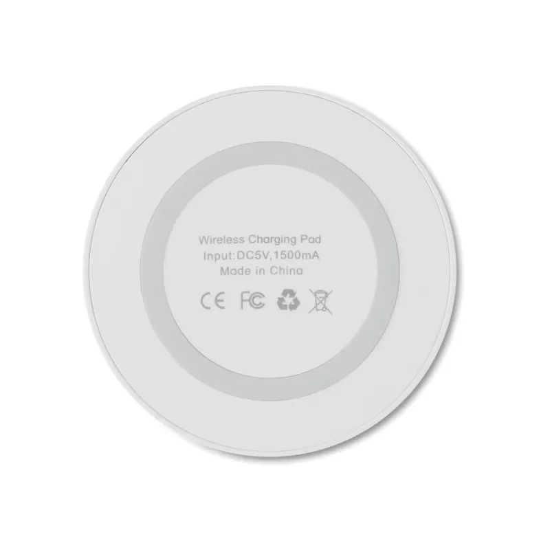 Ładowarka bezprzewodowa mała 15W WIRELESS PLATO + - Bialy (MO6392-06)
