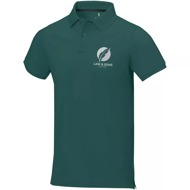 Męskie polo Calgary z krótkim rękawem - Forest Green2 (38080-FOREST2)