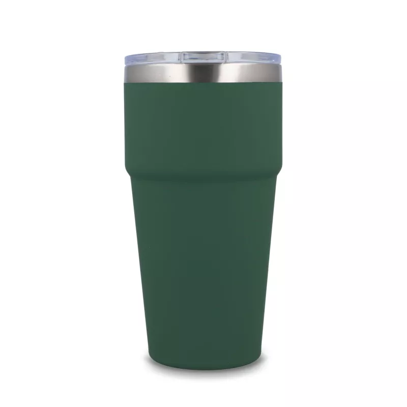 T-ceramiczny kubek do samochodu o miękkim dotyku 500ml - Oliwkowa zieleń (LT98729-N0043)