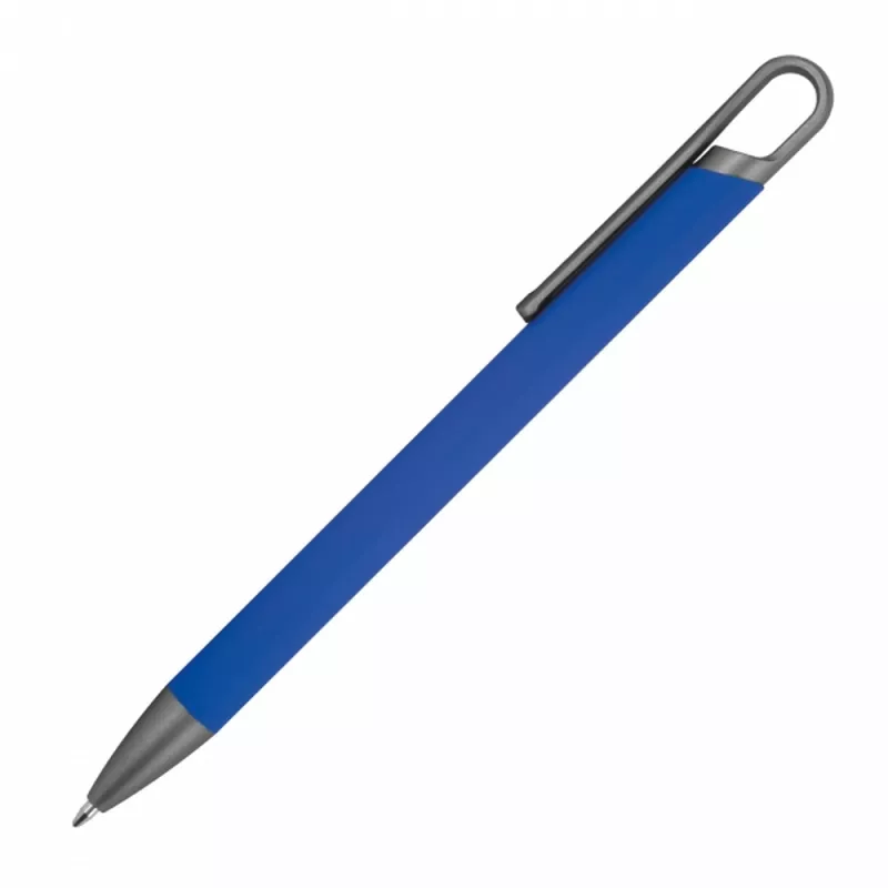 Długopis aluminiowy z recyklingu półżelowy KAROLINE - niebieski (1444004)