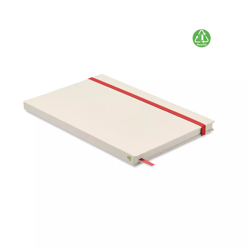 Notes A5 z recyklingu 80 kartek w linię MITO NOTE - Czerwony (MO6743-05)