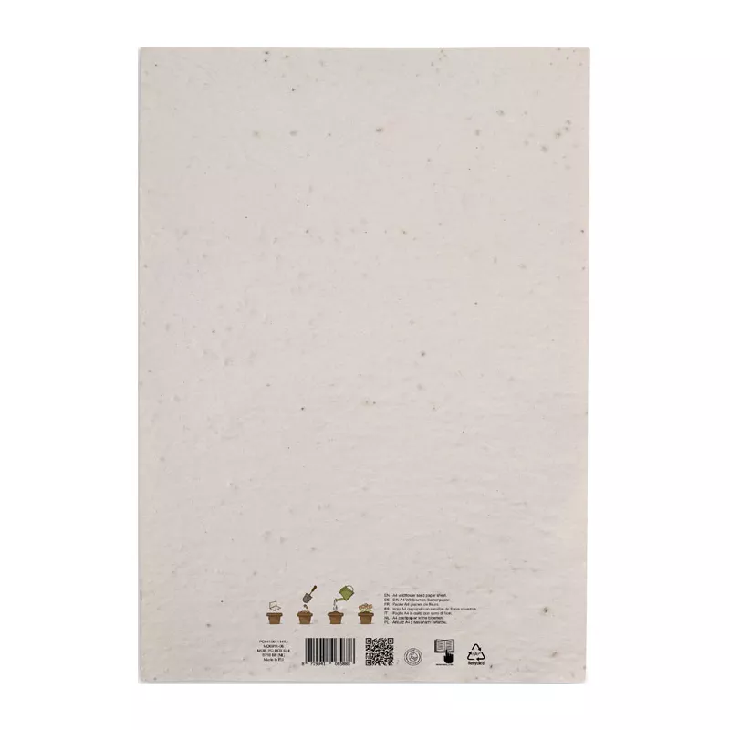 Papier z nasionami kwiatów A4 ASIDI - Bialy (MO6914-06)