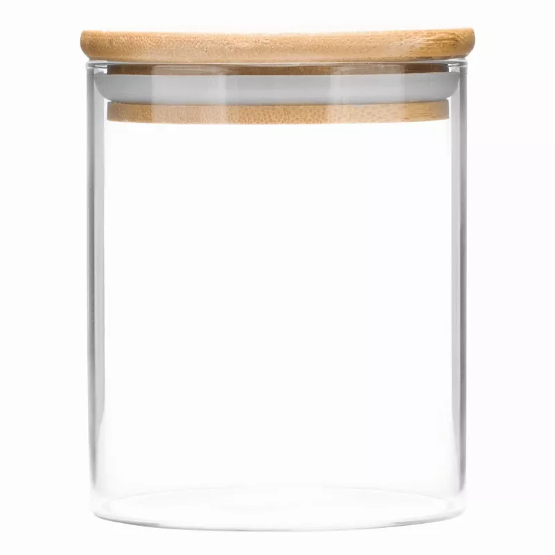 Szklany słoik, pojemność ok. 450 ml - brązowy, transparentny (56-0306035)