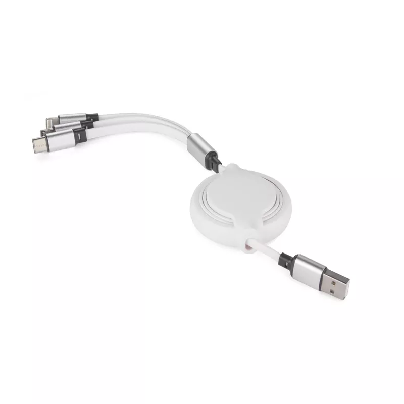Kabel USB 3 w 1 BALJO - biały (09151-01)