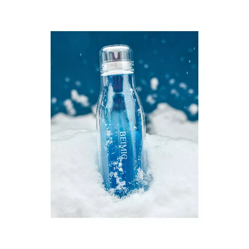 Butelka szklana z osłoną Smart 520 ml - niebieski (R08269.04)