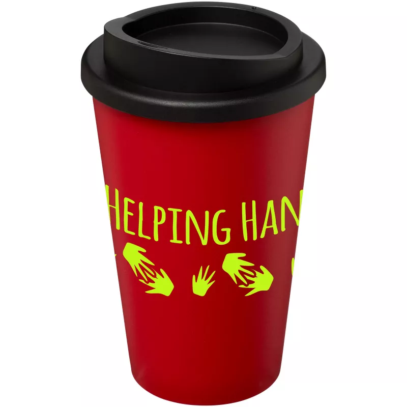 Kubek termiczny z serii Americano® o pojemności 350 ml - Czarny-Czerwony (21000116)