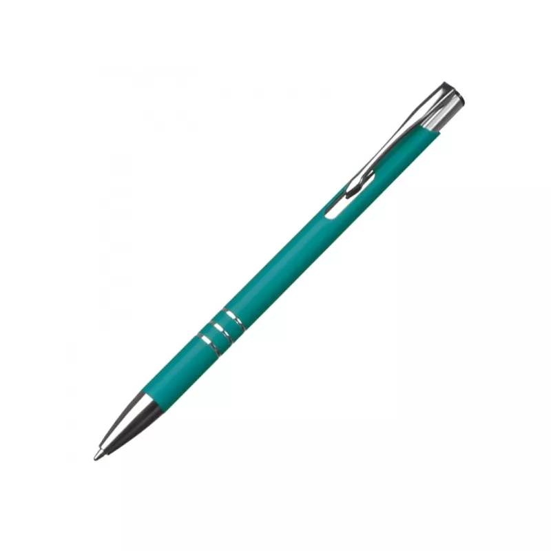 Długopis metalowy soft touch NEW JERSEY - turkusowy (055514)