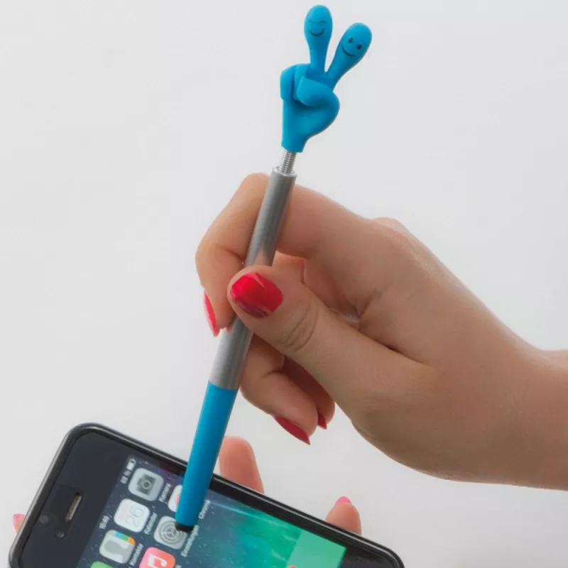 Długopis plastikowy touch pen Smile Hand CrisMa KARINA - turkusowy (1341514)