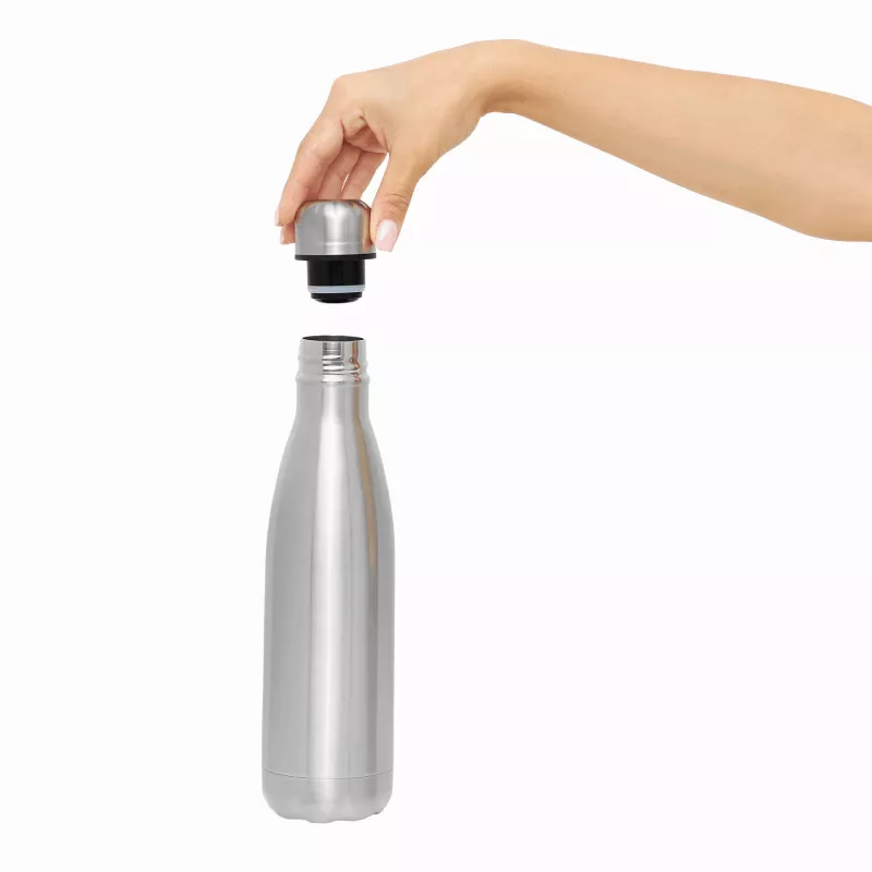 Butelka próżniowa o podwójnych ściankach - srebrny (56-0304430)