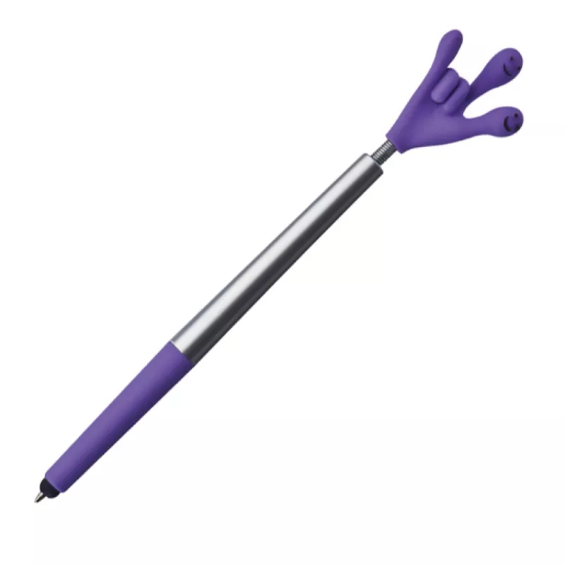 Długopis plastikowy CrisMa Smile Hand - fioletowy (1341512)