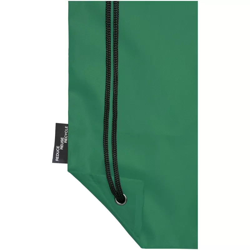 Plecak Oriole ze sznurkiem ściągającym z recyklowanego plastiku PET, 33 x 44 cm - Zielony (12046161)